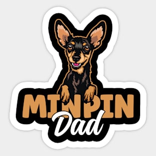 Min Pin Dad Miniature Pinscher Dog Dad Min Pin Father Sticker